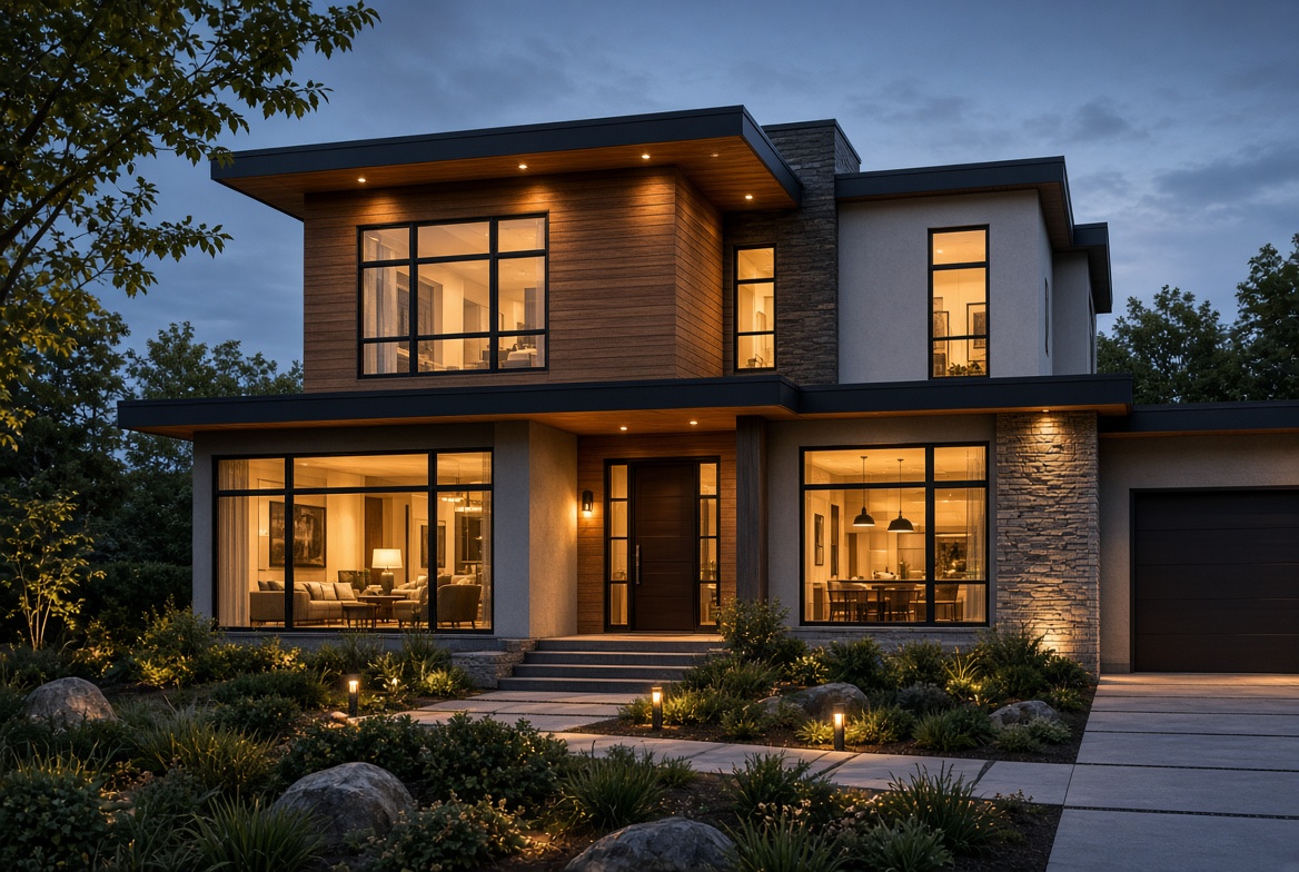 Custom home completed by HB Construction Services